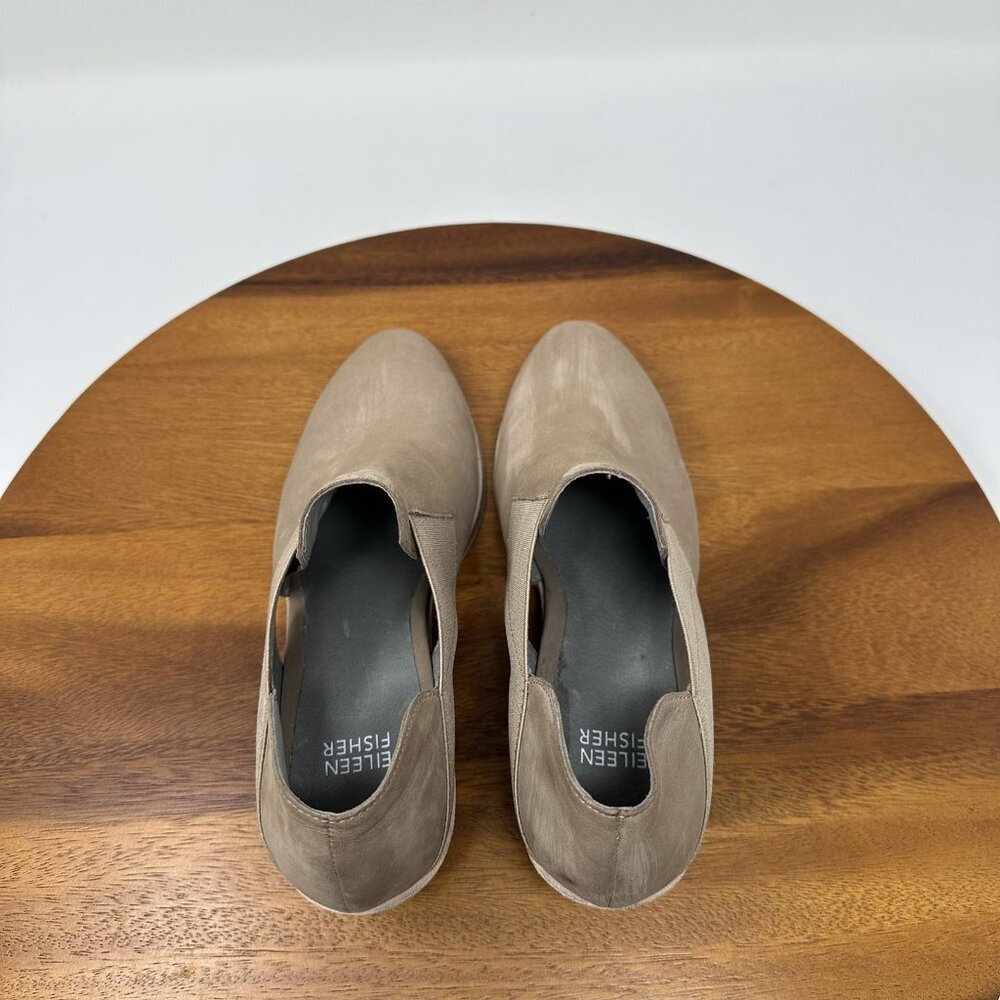 Eileen Fisher Shoes Perry Tumbled‎ Nubuck Size 7.5 Tan - Picture 5 of 15